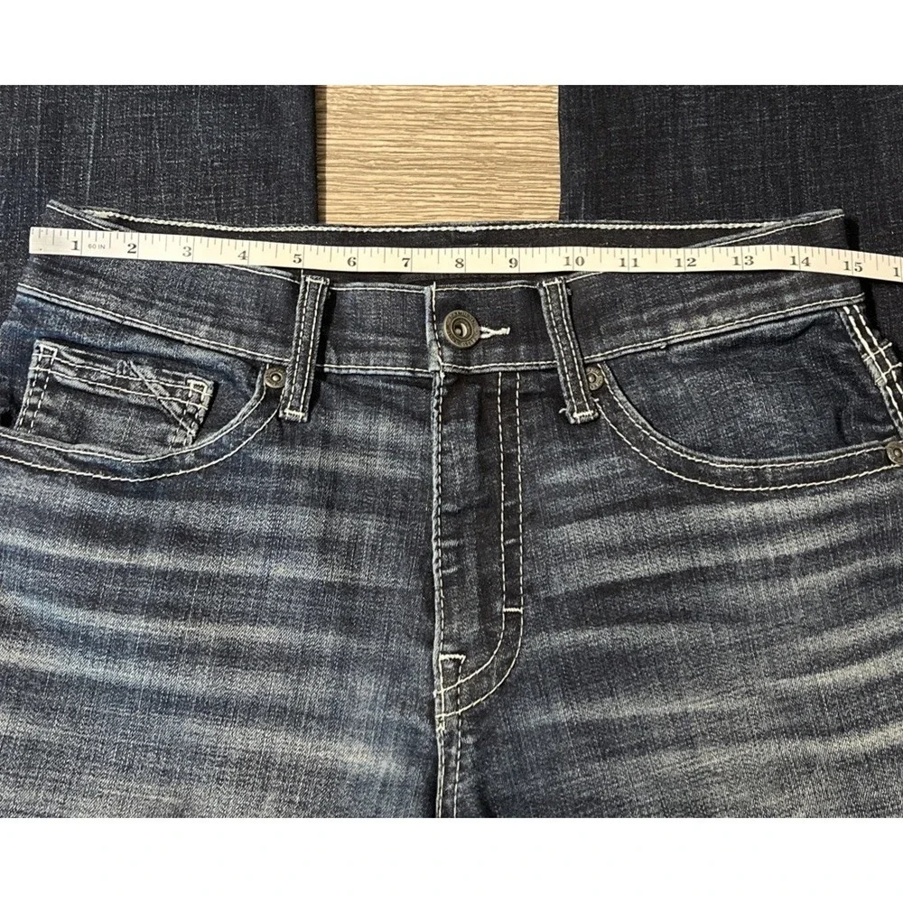 BKE Buckle Jake Straight Leg Stretch Dark Wash Blue Jeans Size 30x32 (30x33)